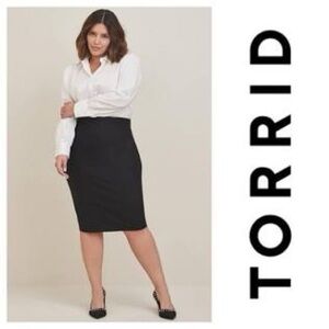 Torrid Classic Black Pencil Skirt